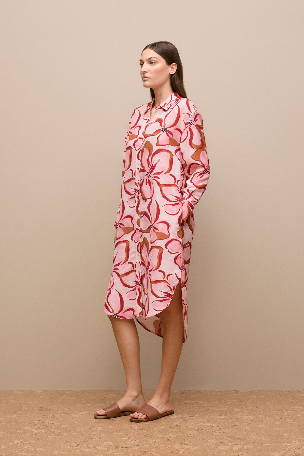 Peony Relaxed Shirt Dress