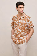 Brushstroke Linen Camp Shirt