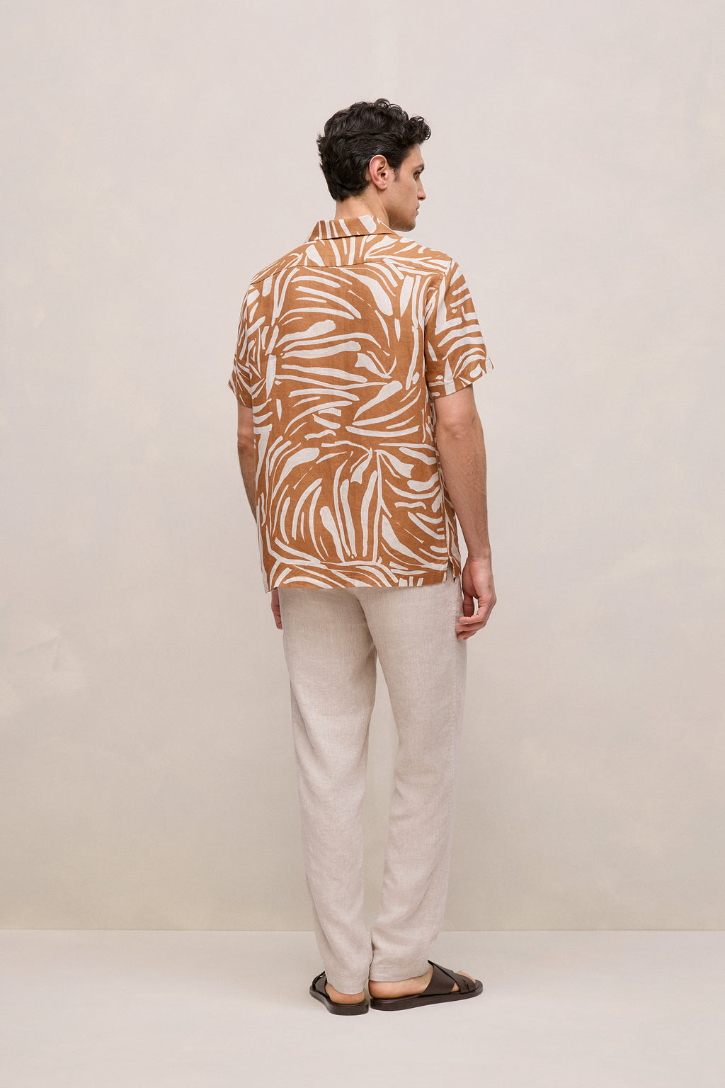 Brushstroke Linen Camp Shirt