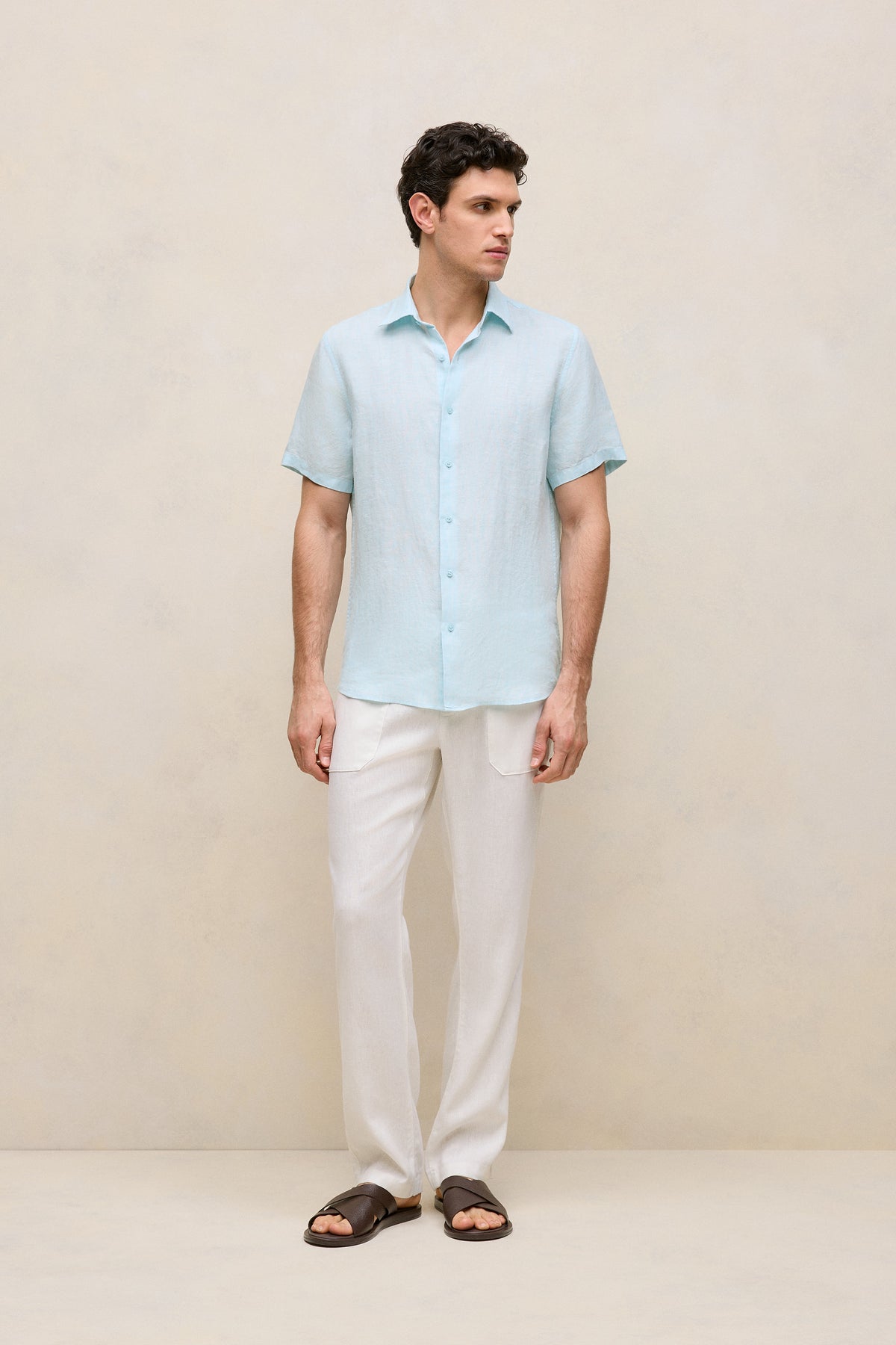 Regular Fit Linen Short Sleeve Shirt