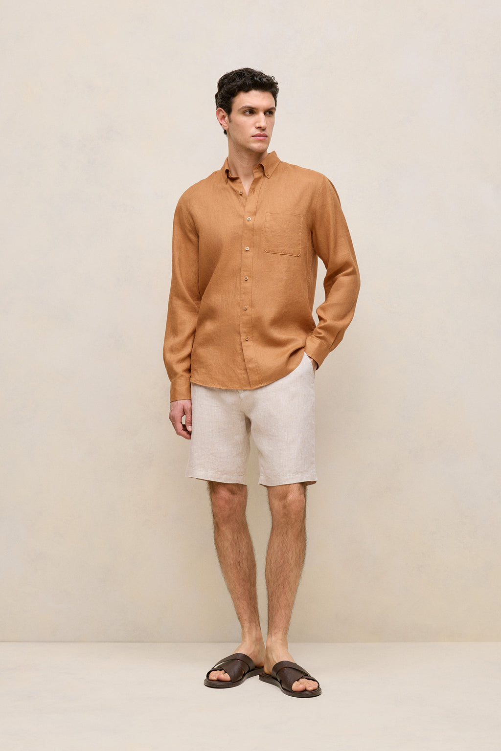 Linen Tailored Relaxed Short