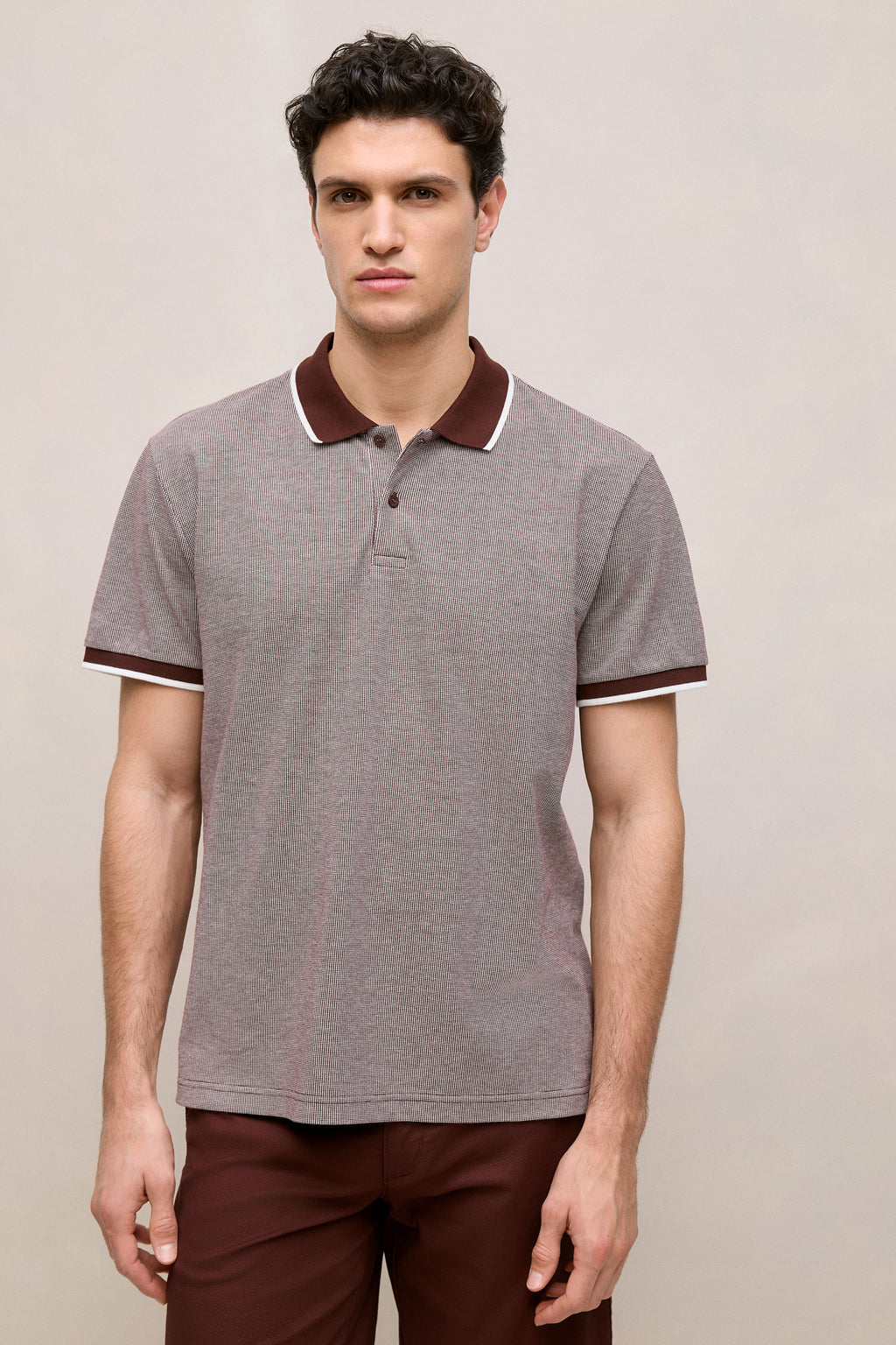 Cotton Birdseye Tipped Polo