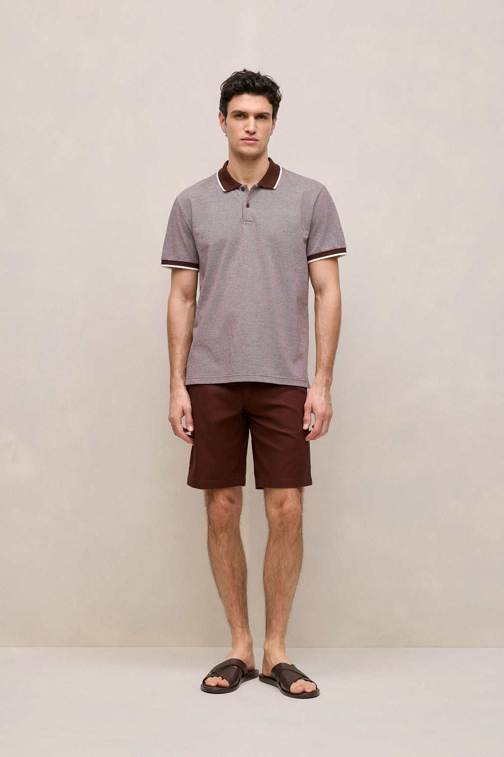 Cotton Birdseye Tipped Polo