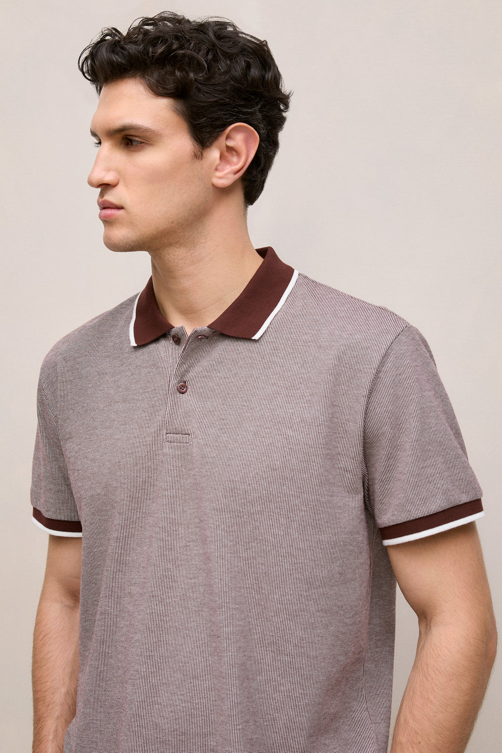Cotton Birdseye Tipped Polo
