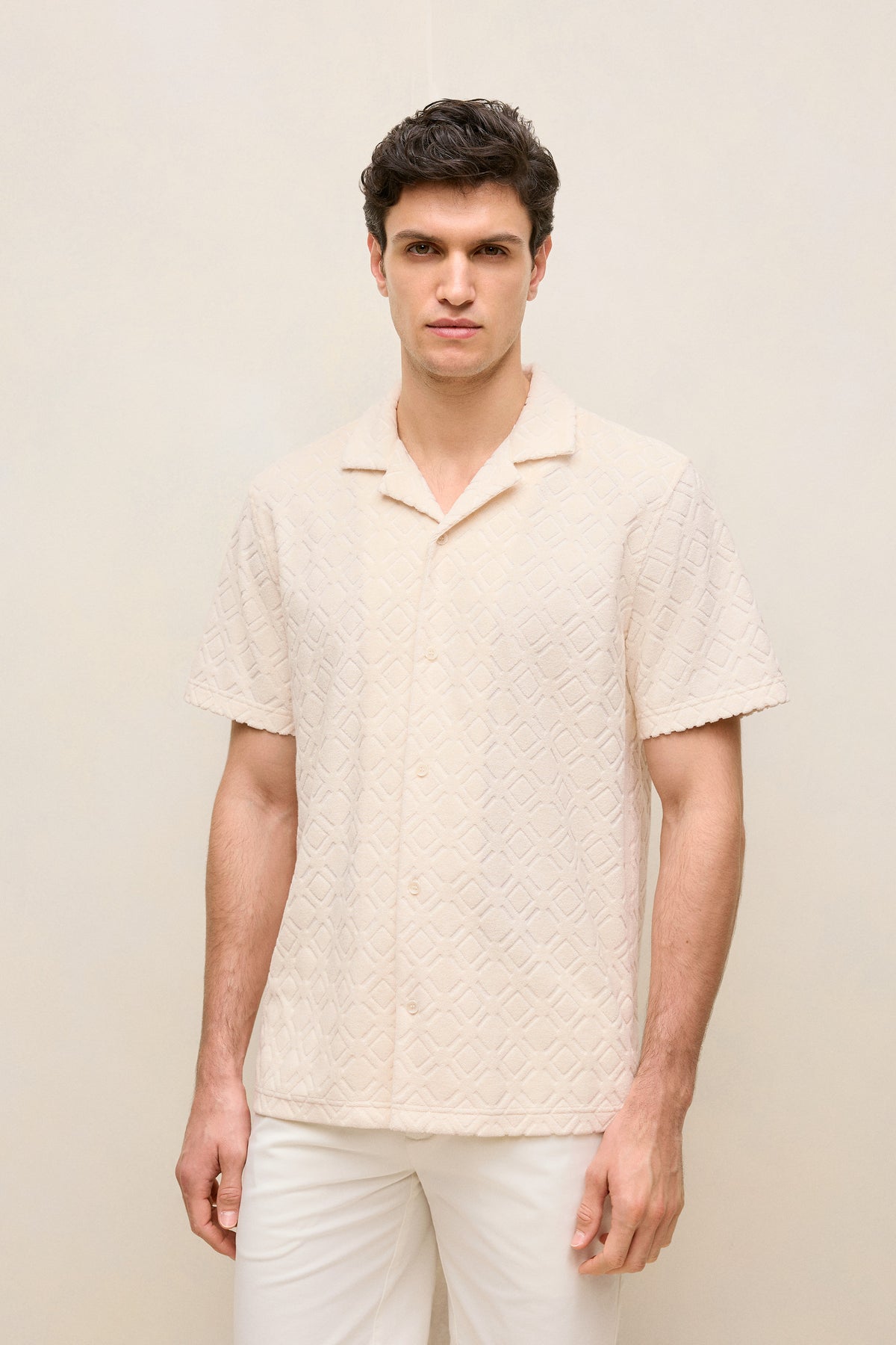 Terry Geo Tile Camp Shirt
