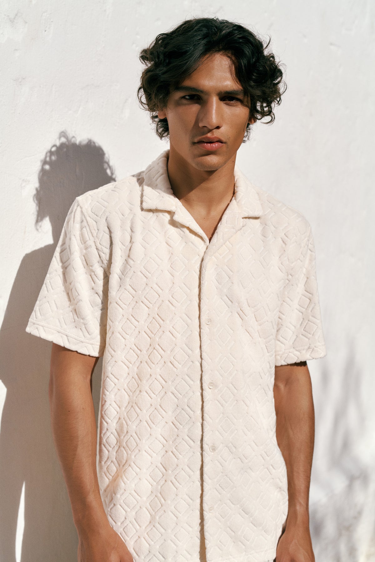 Terry Geo Tile Camp Shirt