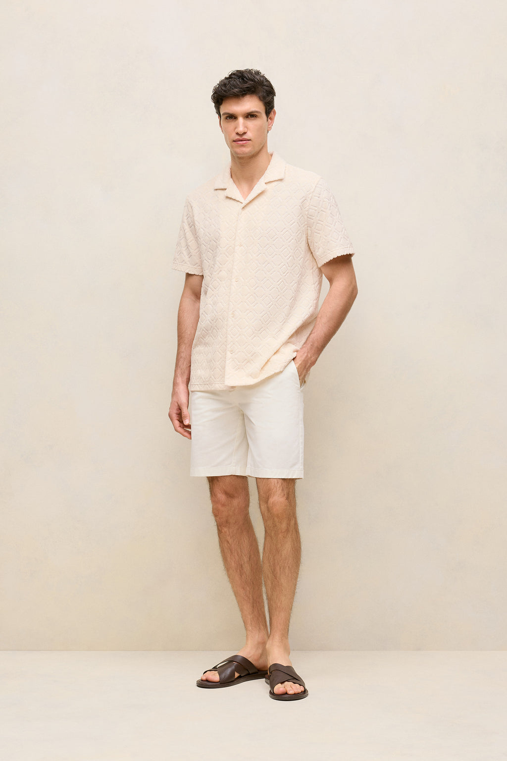 Terry Geo Tile Camp Shirt