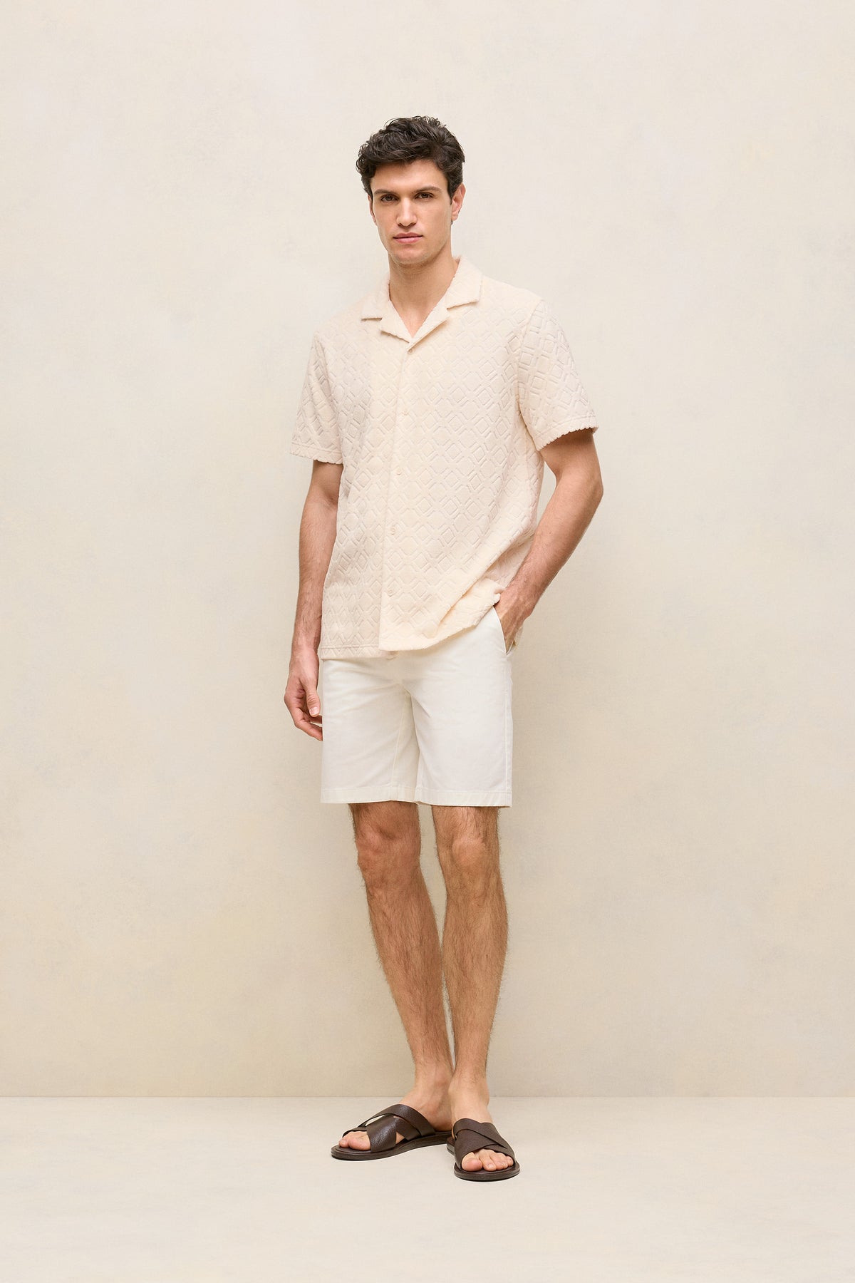 Terry Geo Tile Camp Shirt