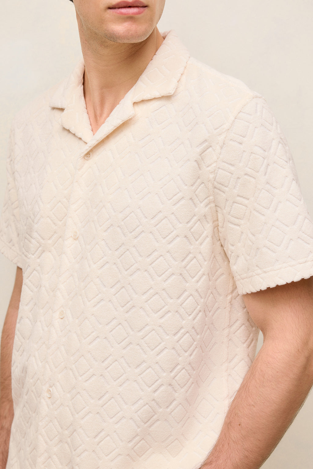 Terry Geo Tile Camp Shirt