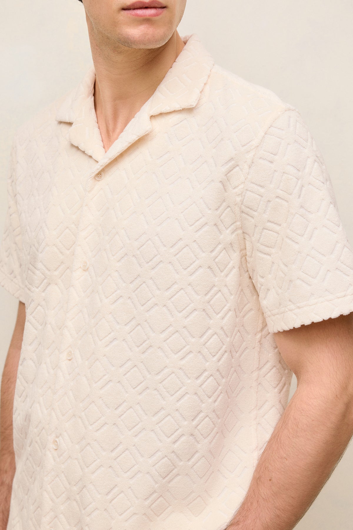 Terry Geo Tile Camp Shirt