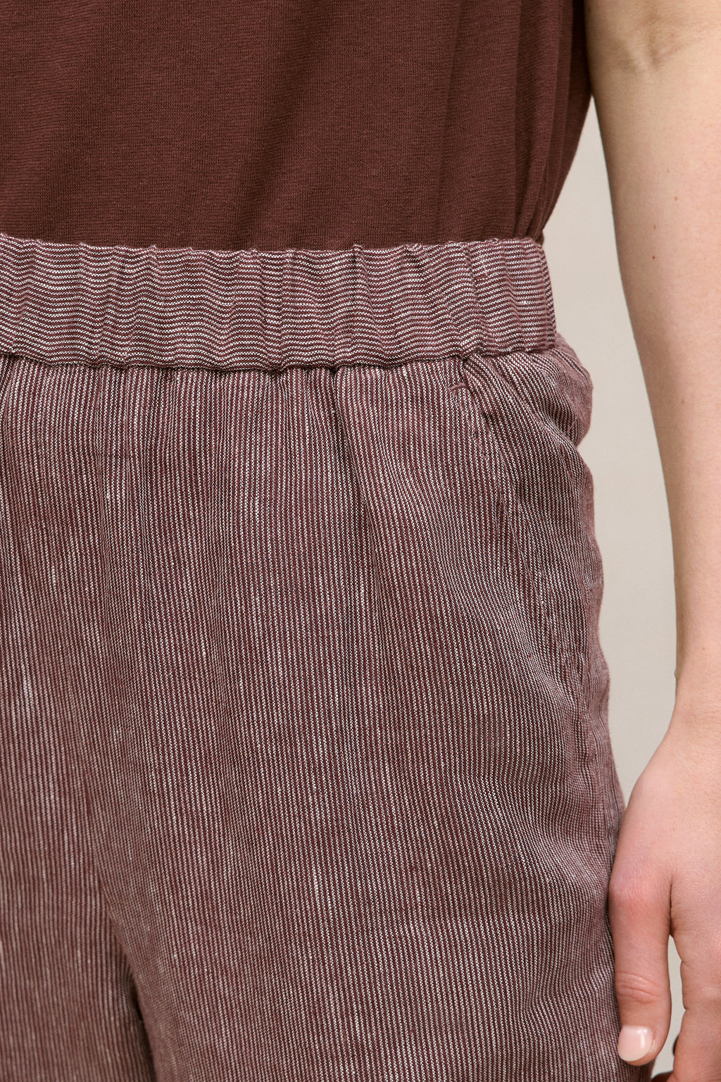 Linen End On End Stripe Relaxed Pant