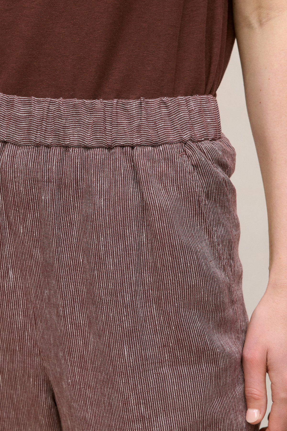 Linen End On End Stripe Relaxed Pant