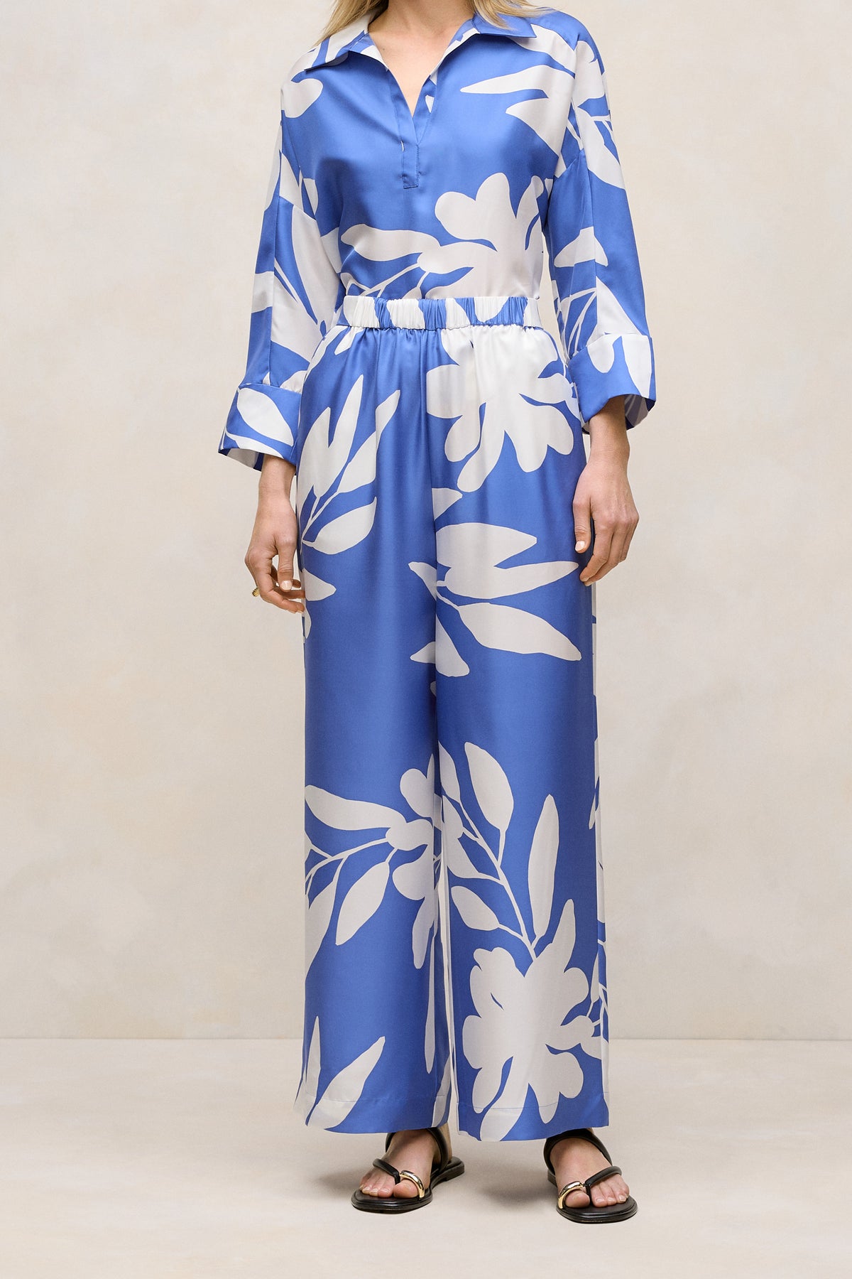 Marea Silk Twill Relaxed Pant
