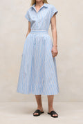 Jacquard Stripe Poplin Skirt