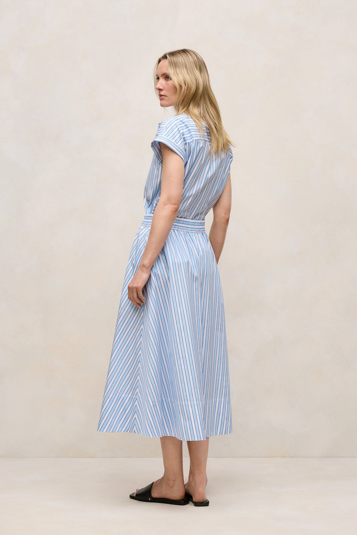 Jacquard Stripe Poplin Skirt