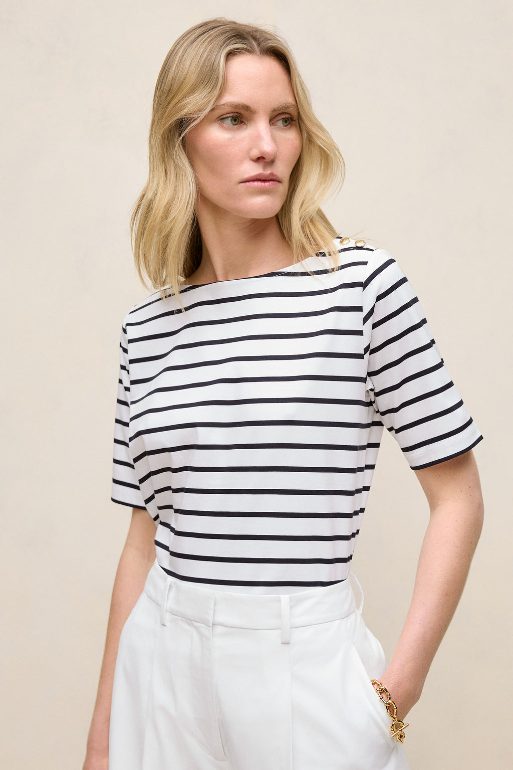 Stripe Boatneck T-Shirt