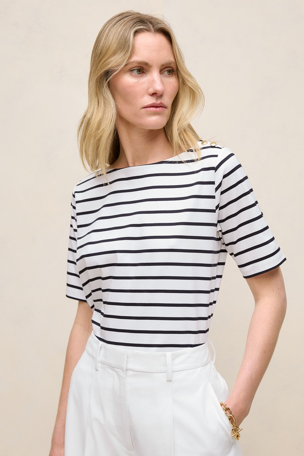 Stripe Boatneck T-Shirt