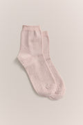 Metallic Rib Crew Sock
