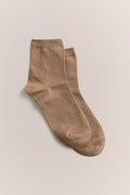 Metallic Rib Crew Sock