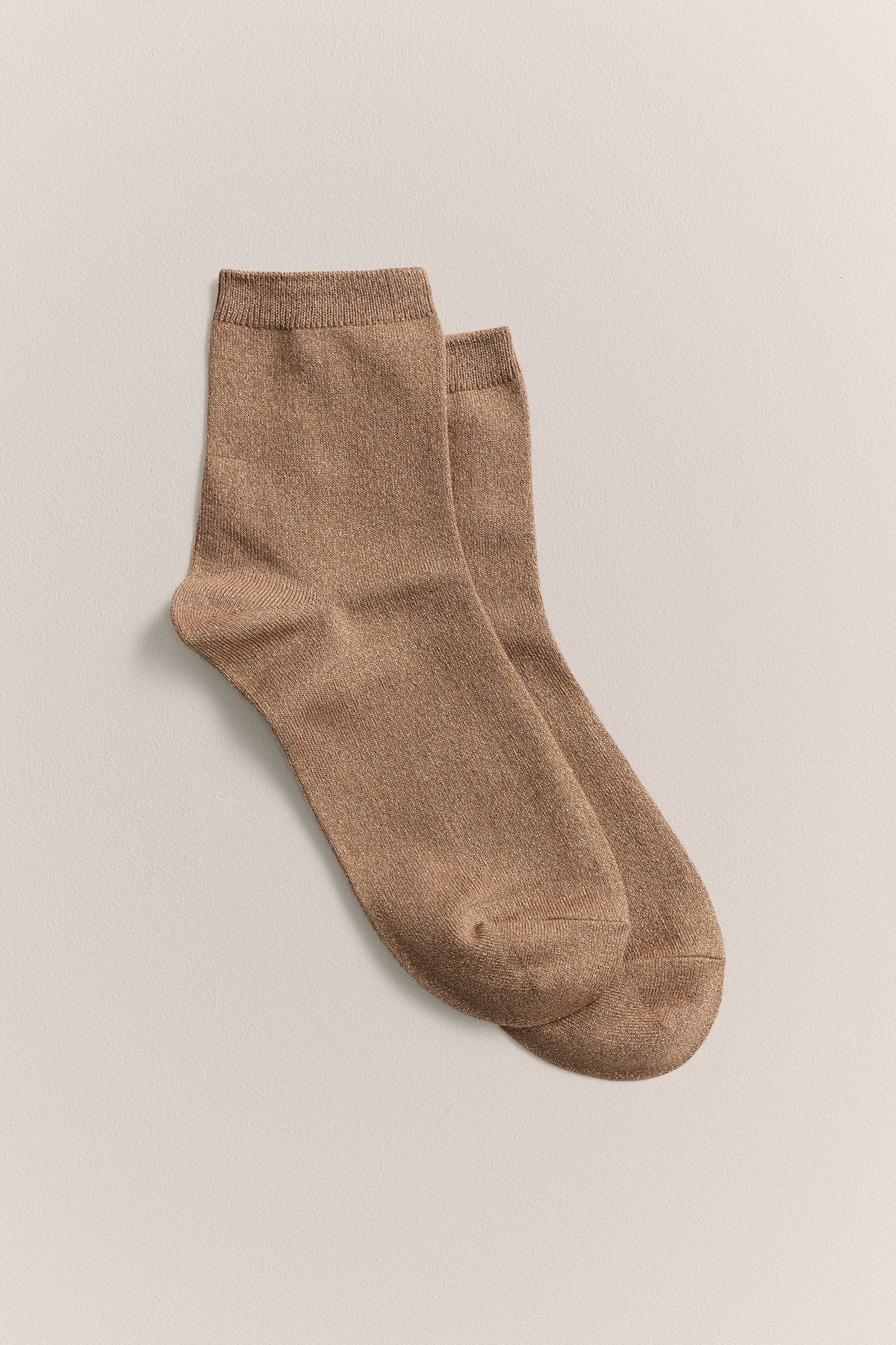 Metallic Rib Crew Sock