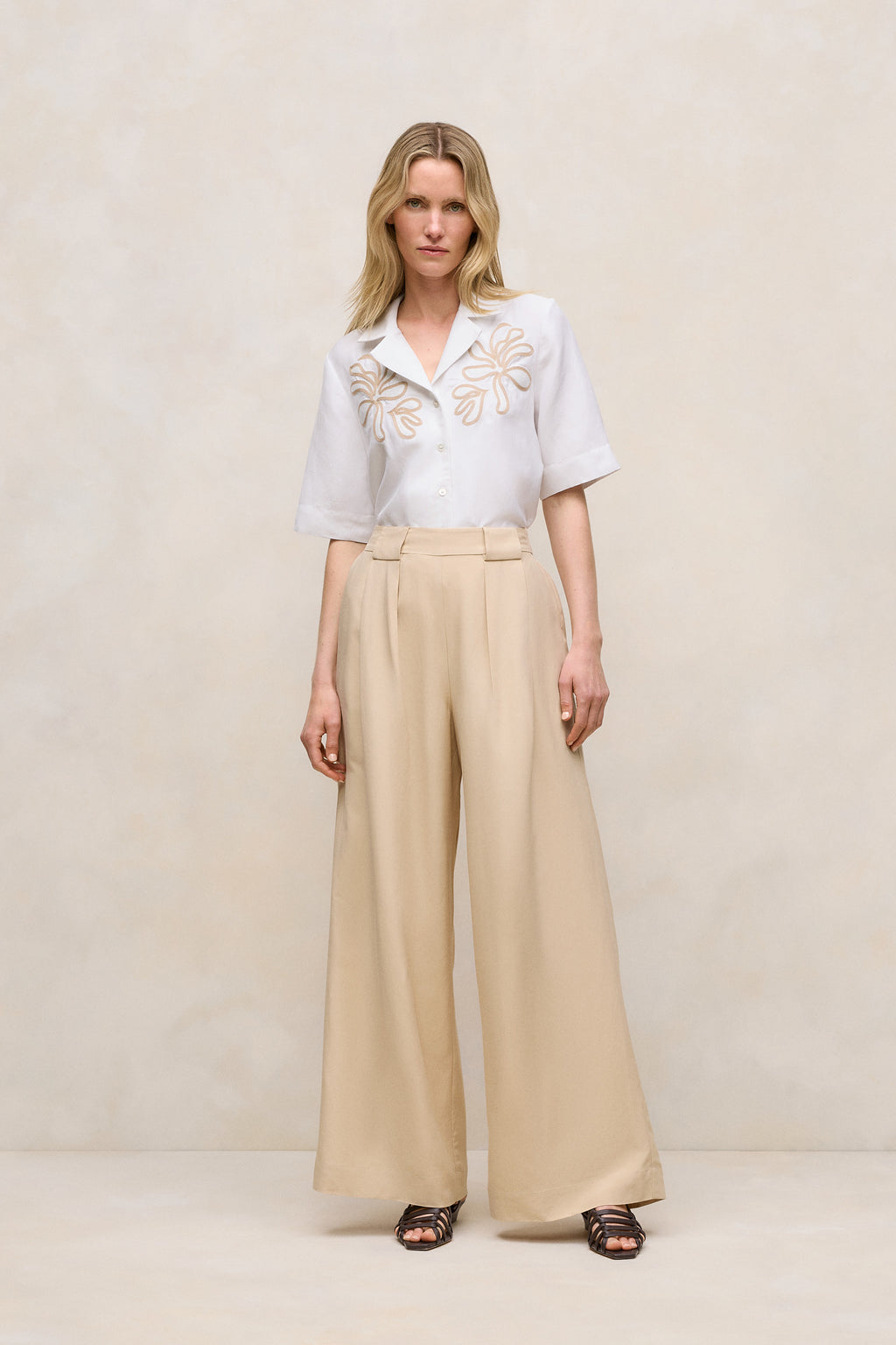 Marea Embroidered Short Sleeve Shirt