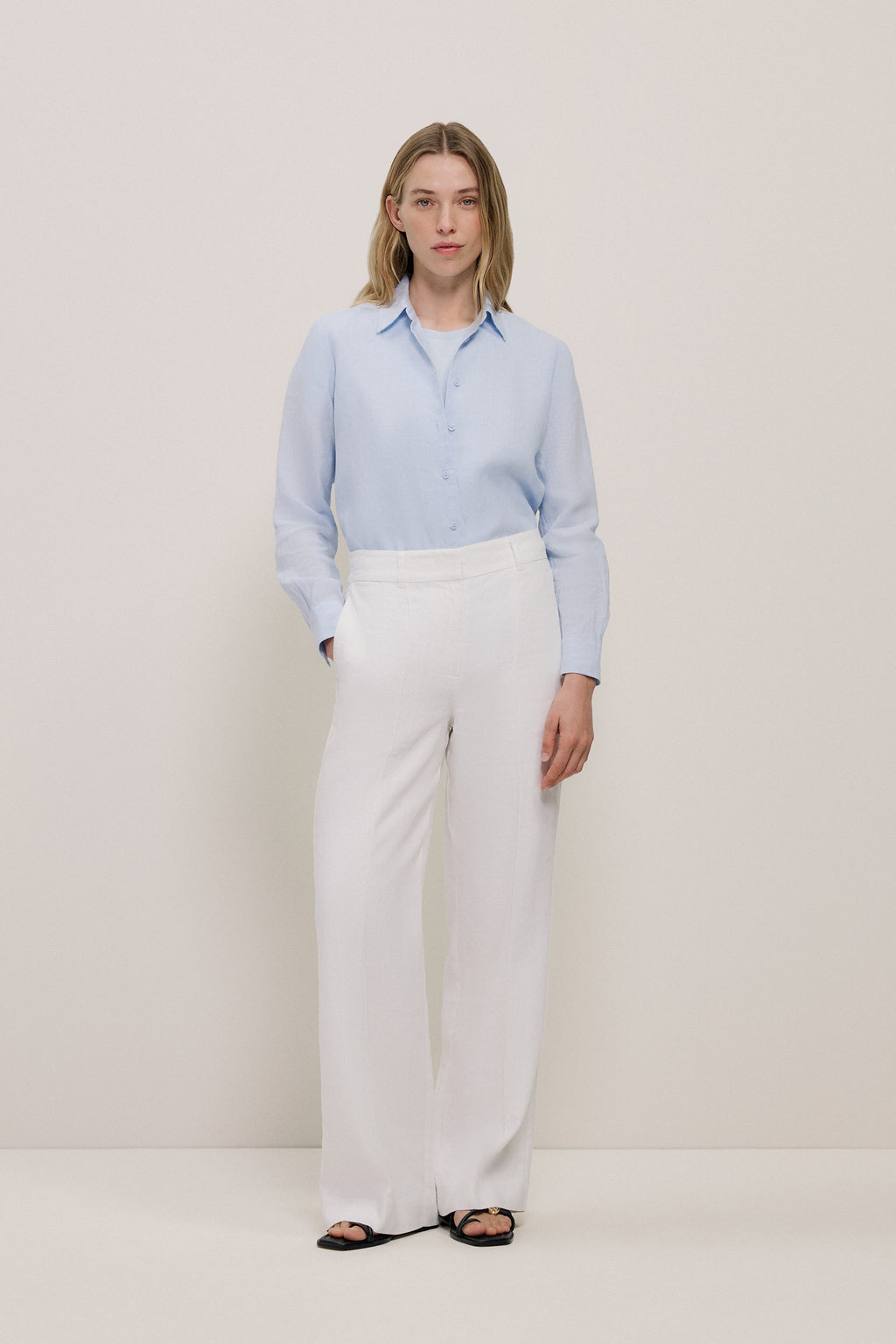 Linen Pintucked Pant