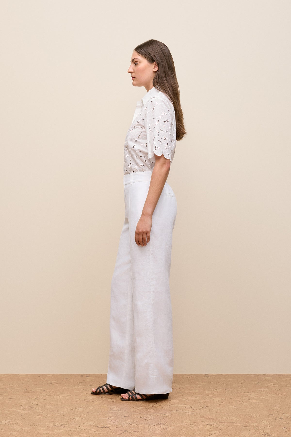 Linen Pintucked Pant