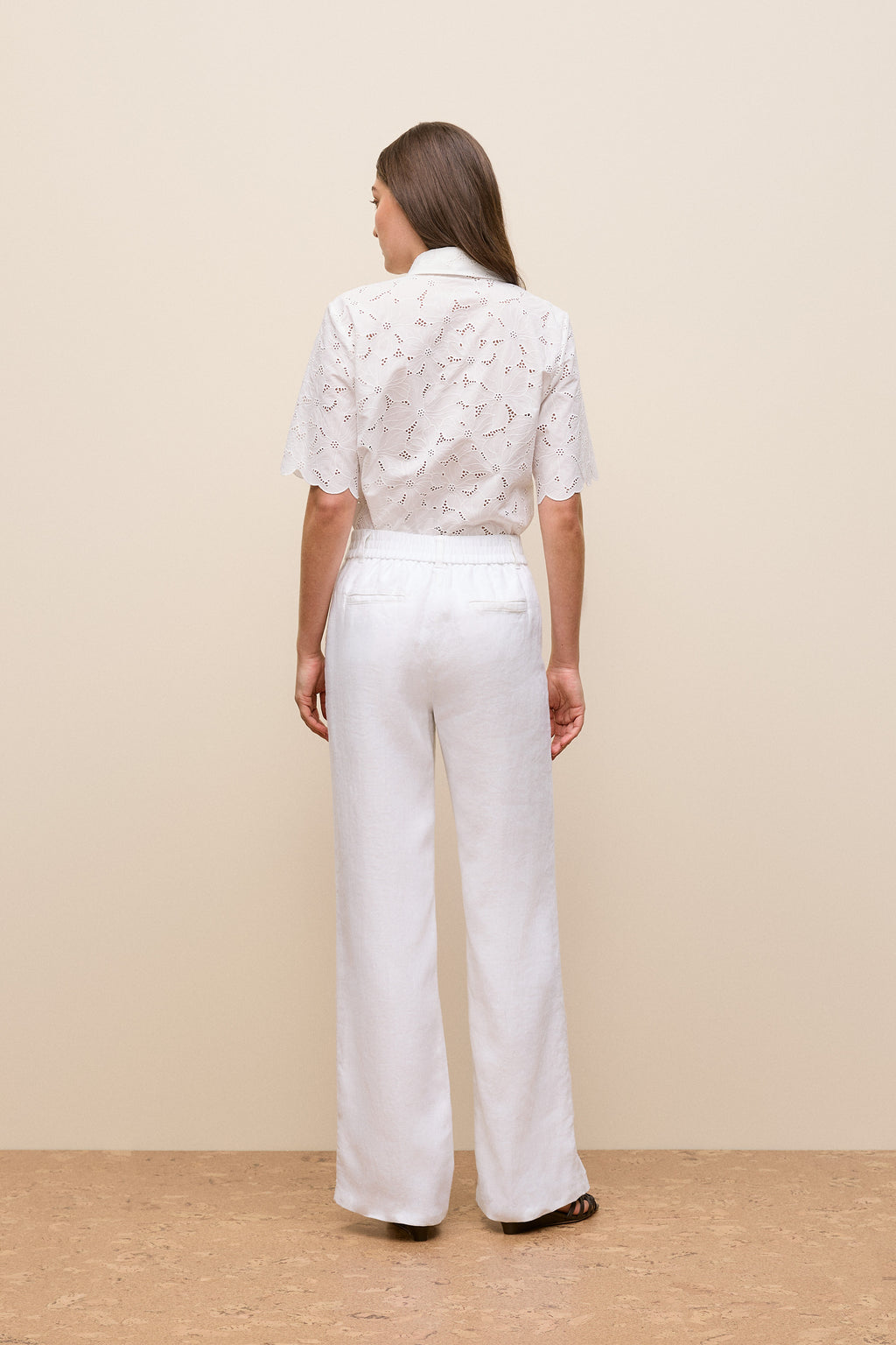 Linen Pintucked Pant