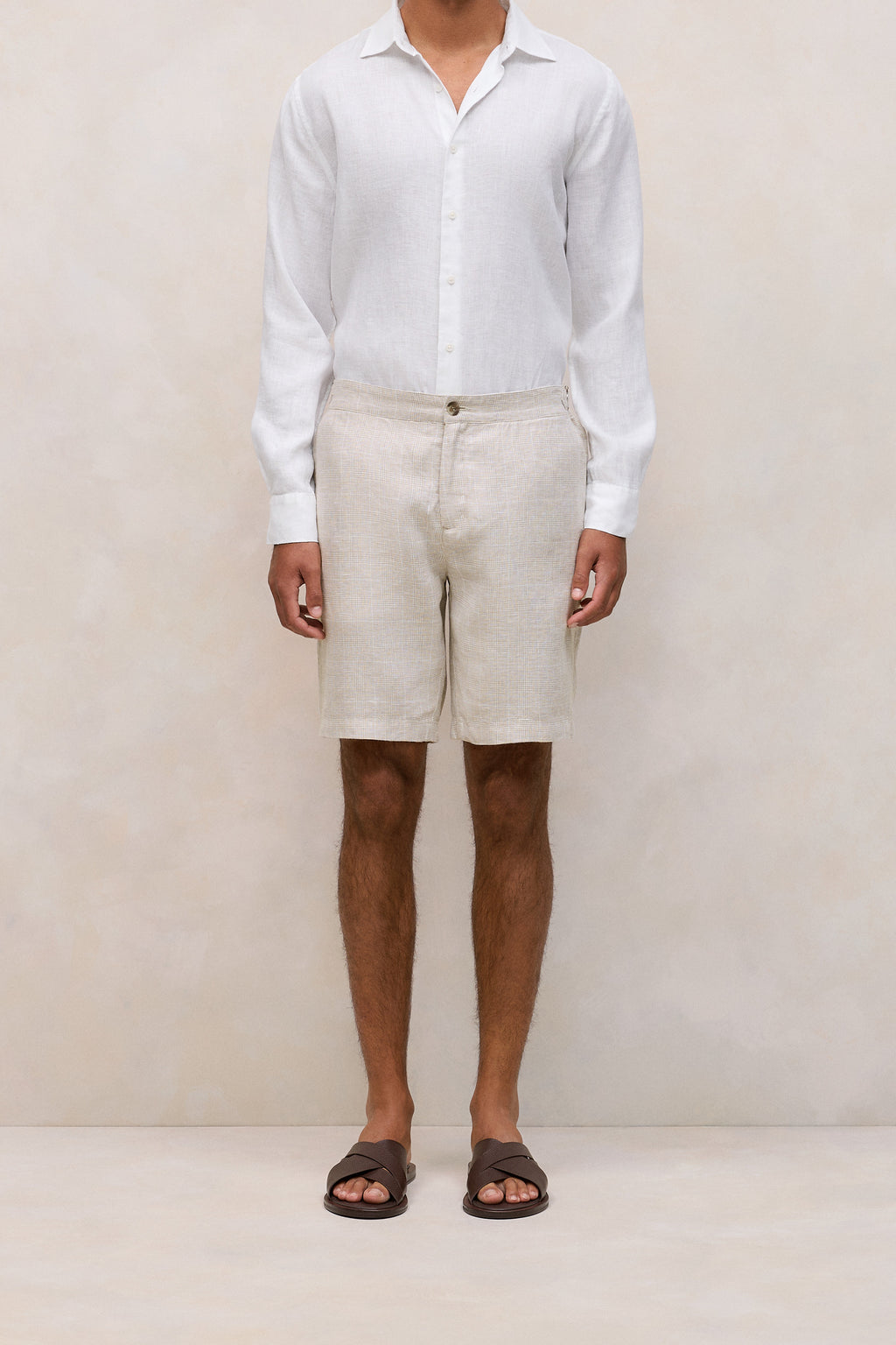 Linen Glen Check Short