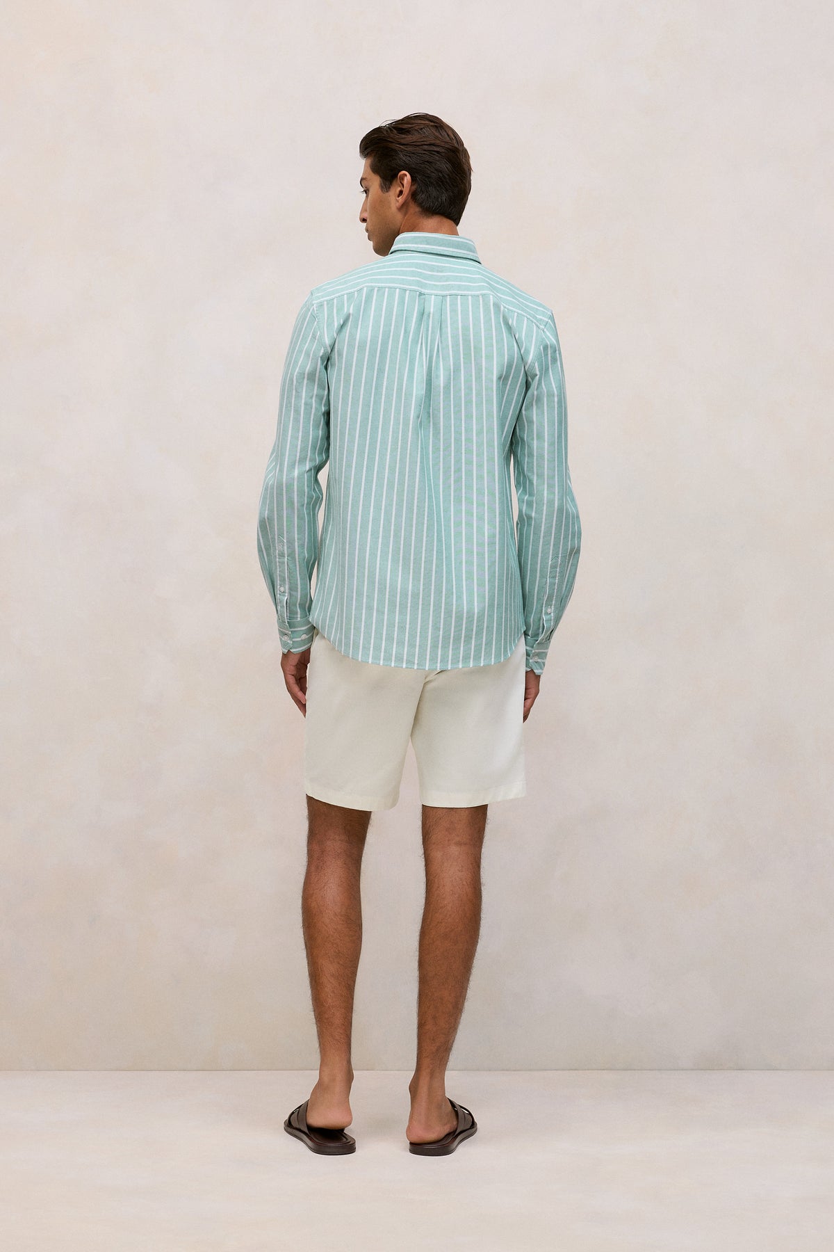 Regular Fit Yarn Dyed Stripe Oxford Shirt