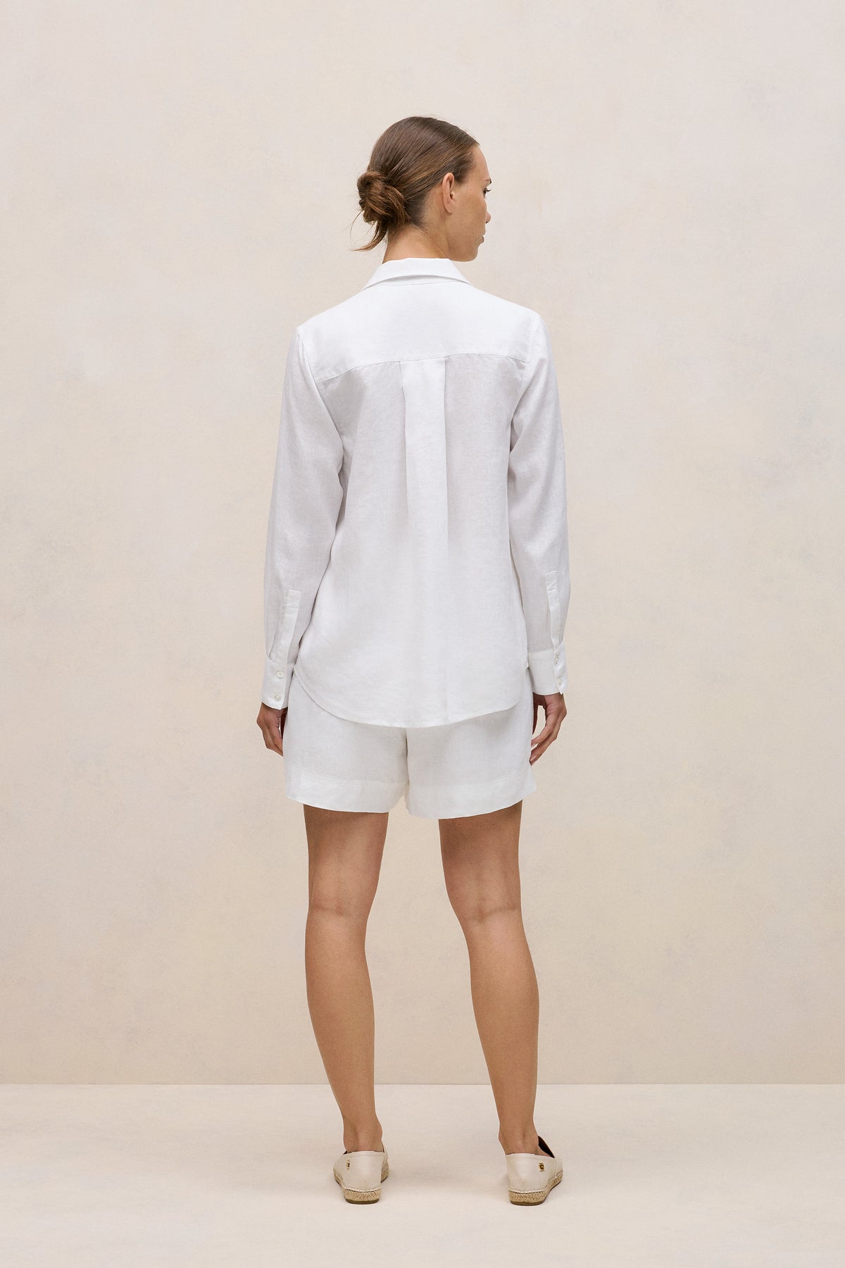 Linen Pocket Detail Long Sleeve Shirt