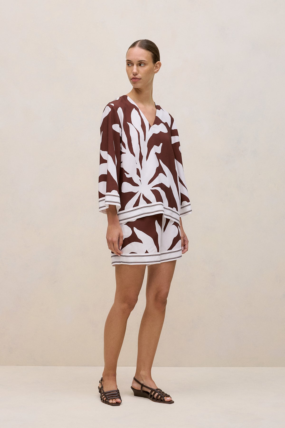 Wakame Border Stripe Popover Top