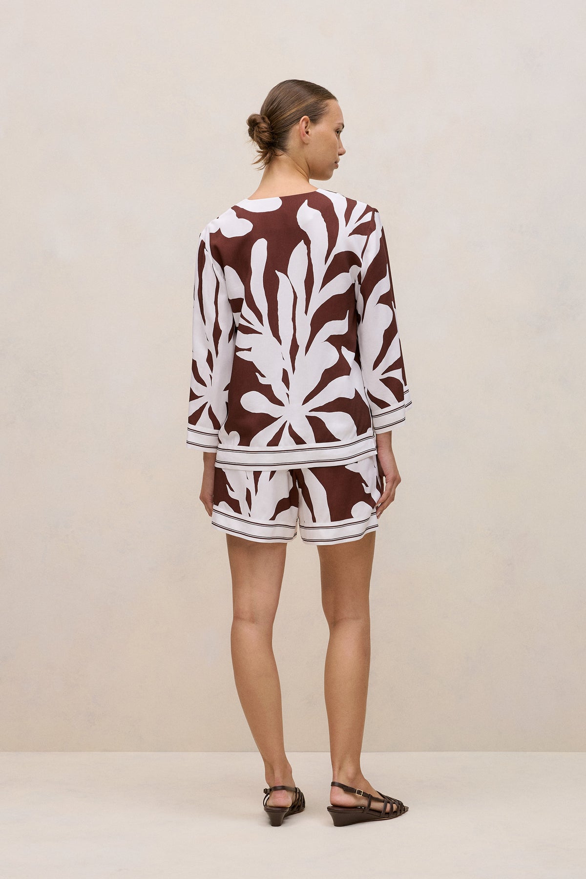 Wakame Border Stripe Popover Top