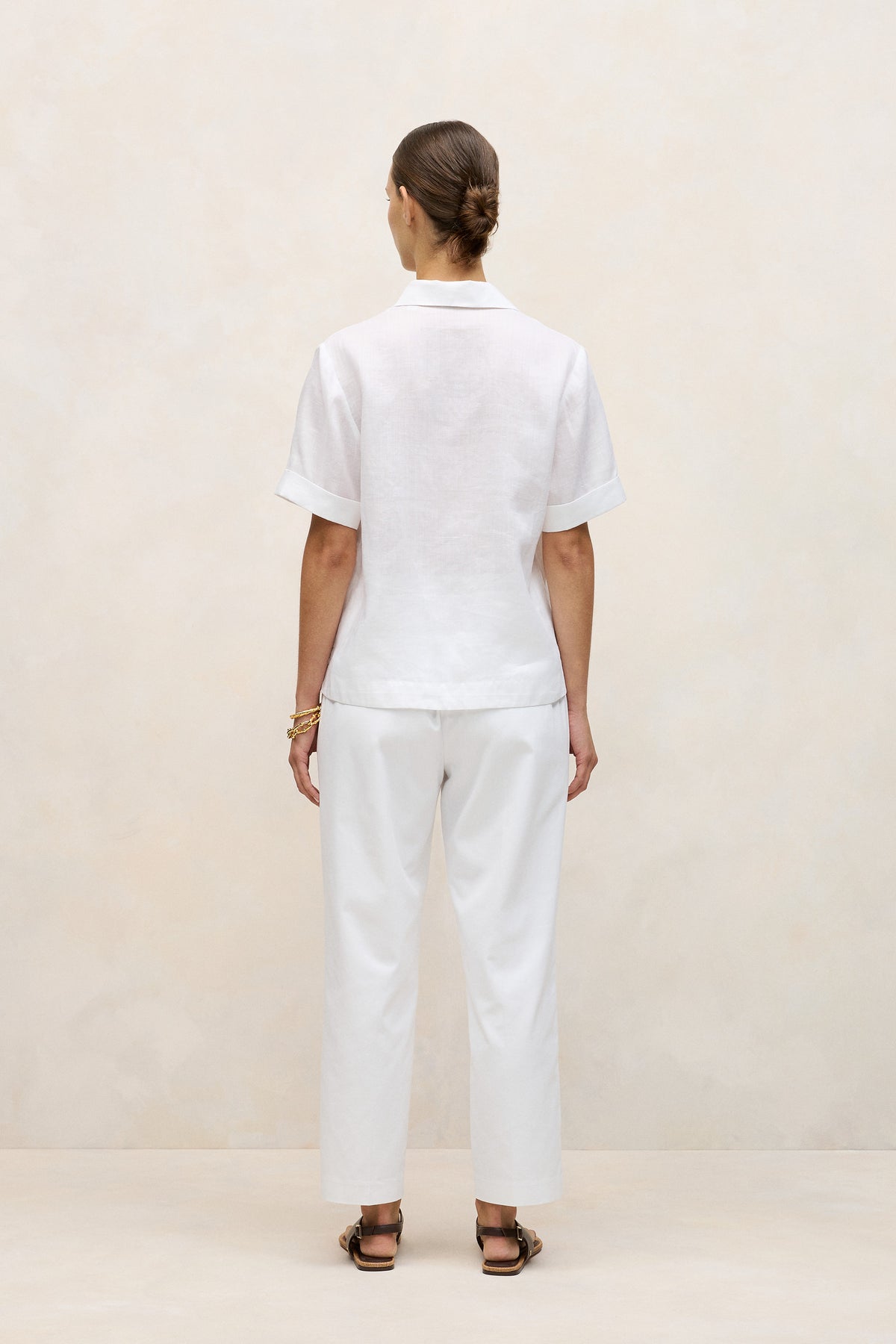 Ramie Collared Popover Shirt