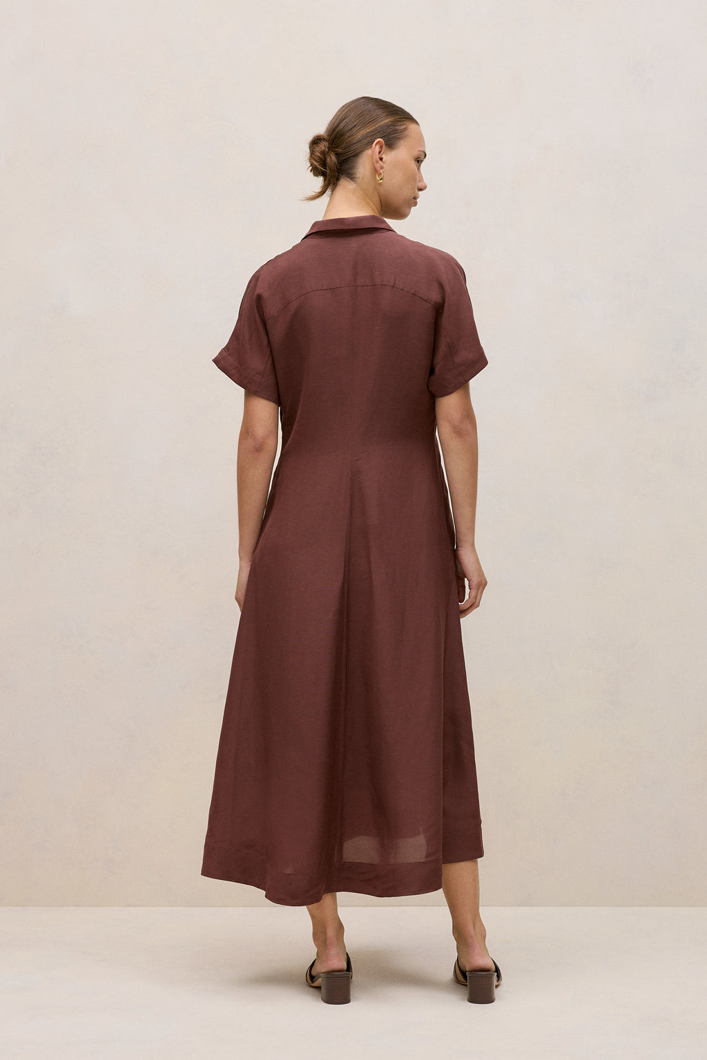 Soft Seam Detail Shirt Dress
