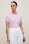 Linen Cotton Cable Knit T-Shirt