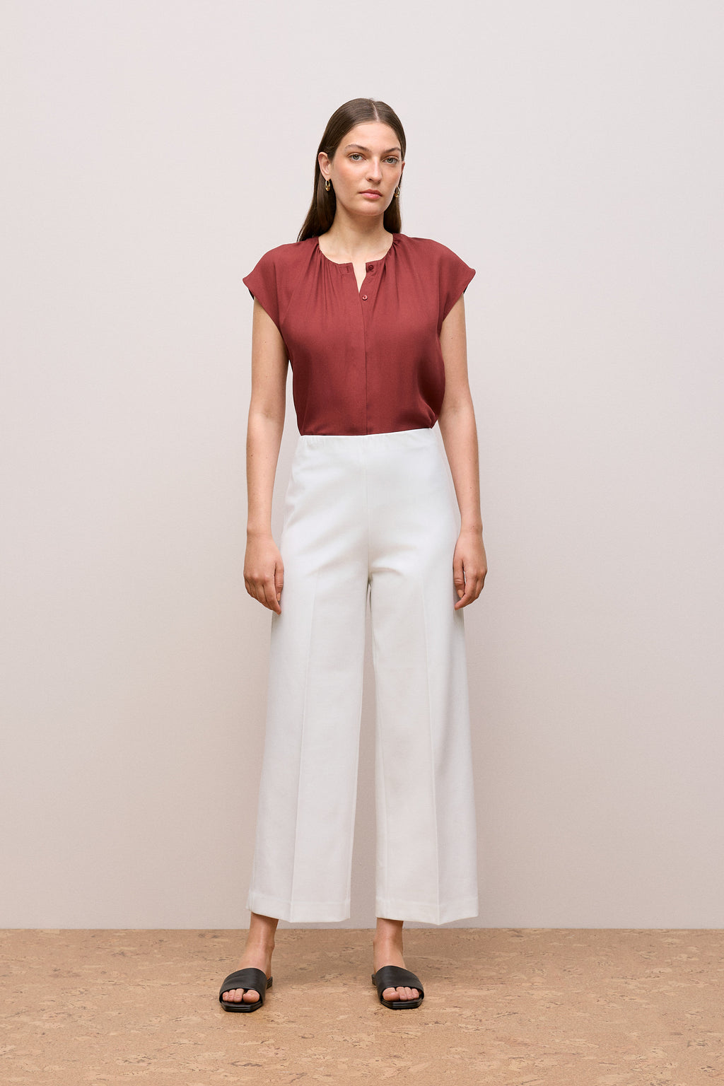 Modal Cap Sleeve Blouse