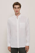 Regular Fit Linen Classic Long Sleeve Shirt