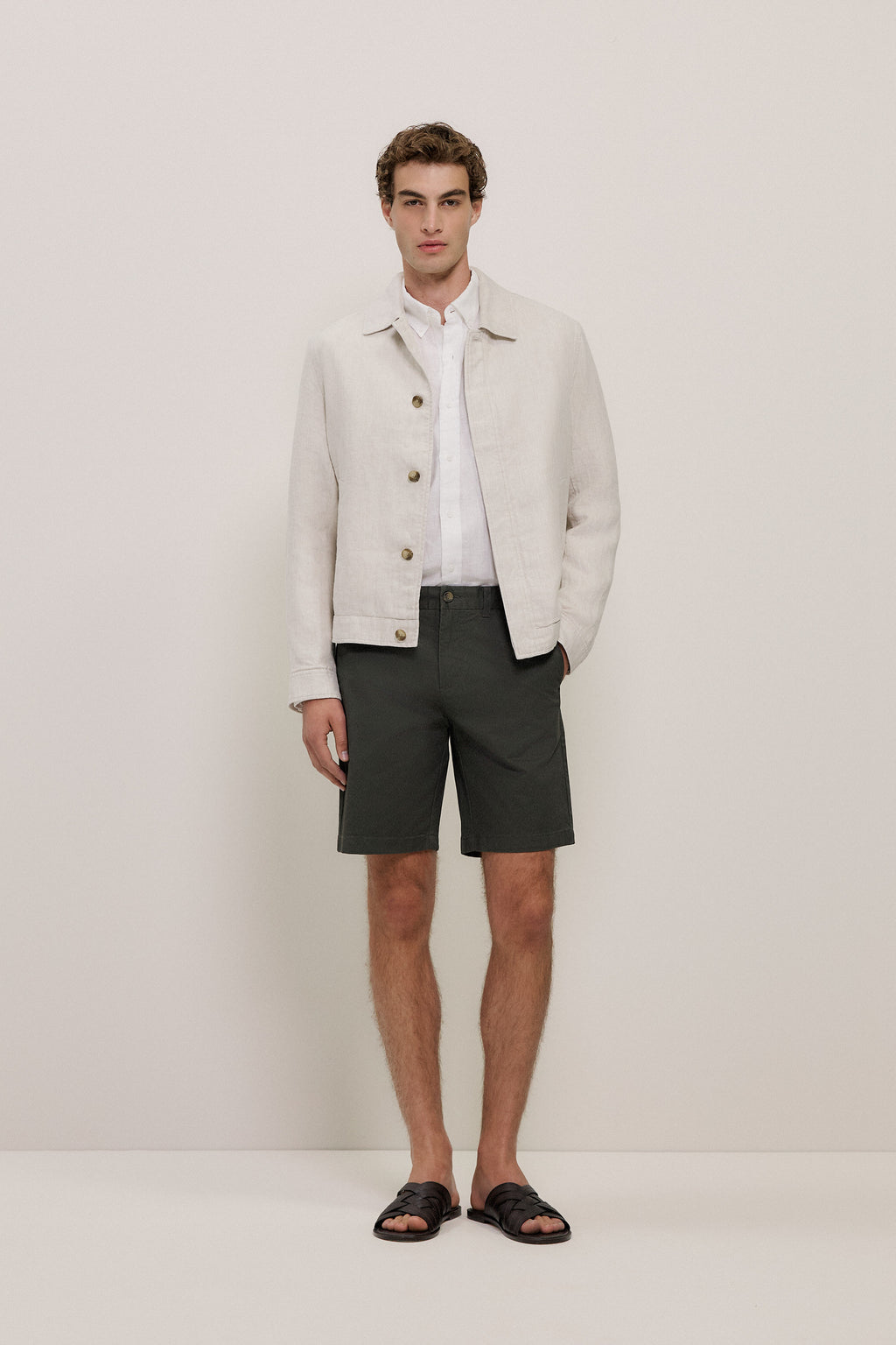 Regular Fit Linen Classic Long Sleeve Shirt
