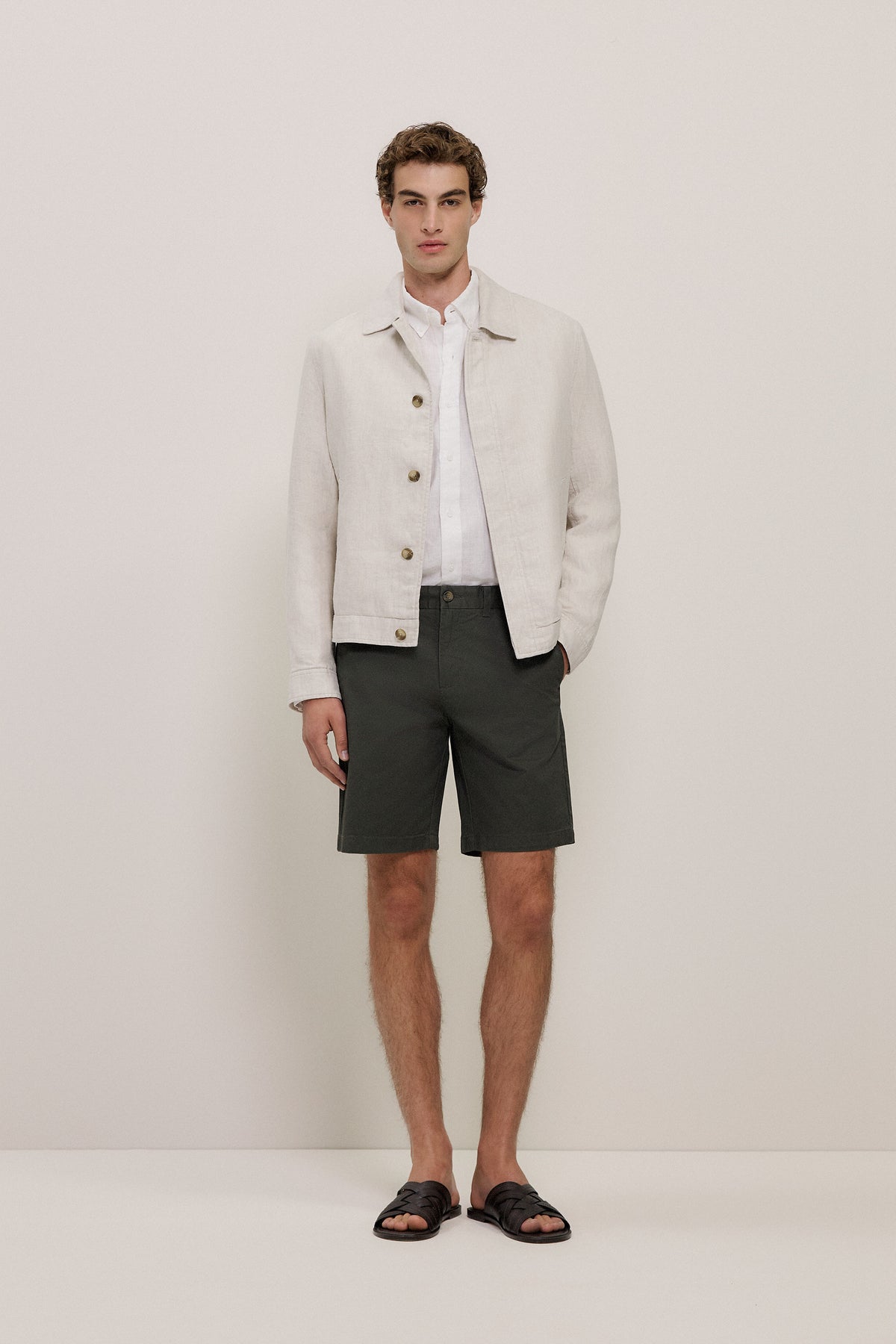 Regular Fit Linen Classic Long Sleeve Shirt