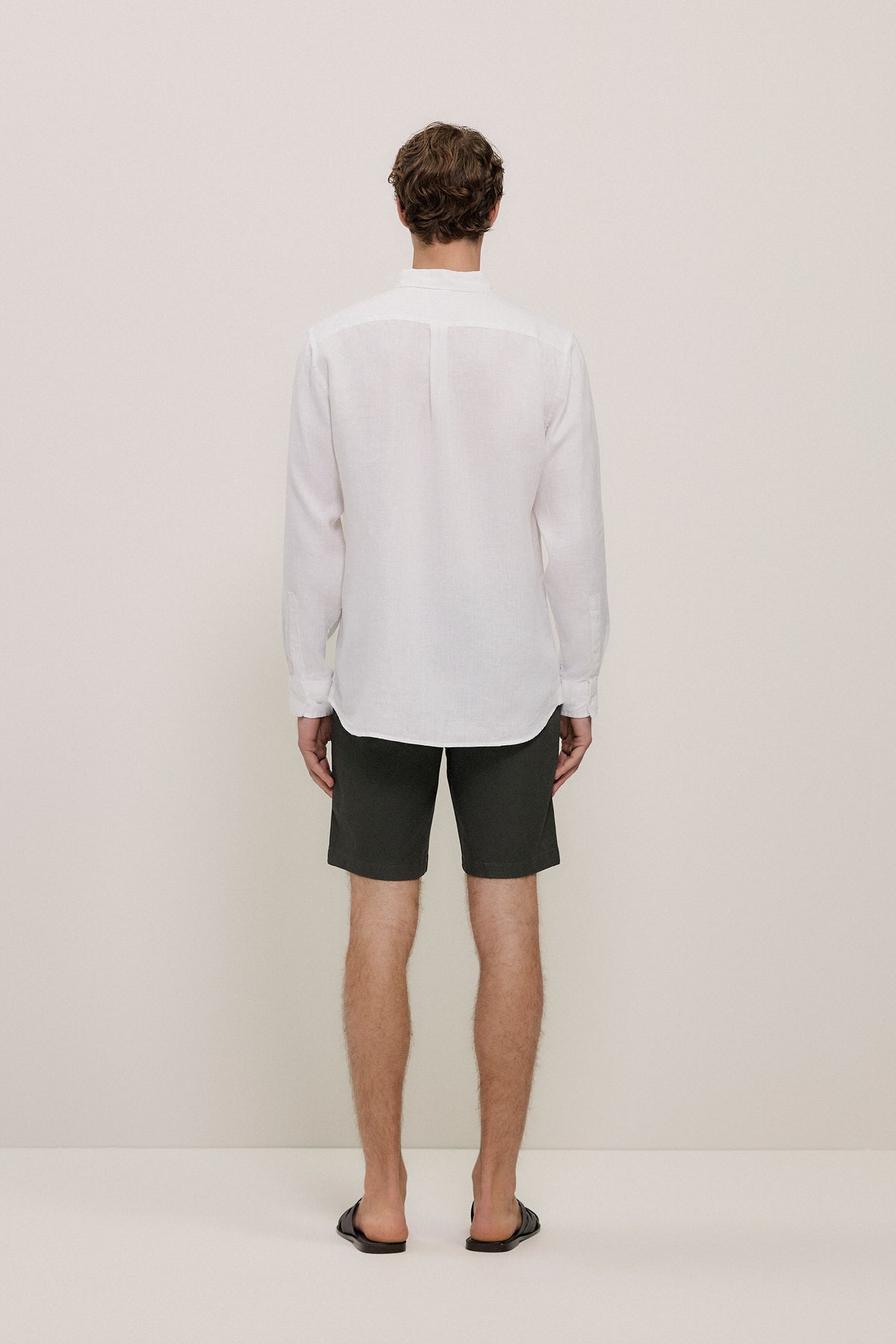 Regular Fit Linen Classic Long Sleeve Shirt
