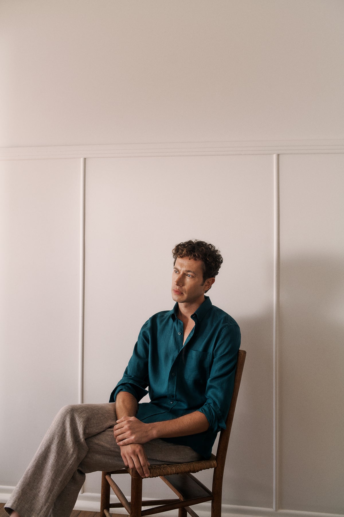 Regular Fit Linen Classic Long Sleeve Shirt