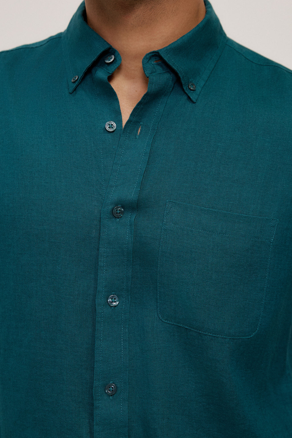 Regular Fit Linen Classic Long Sleeve Shirt