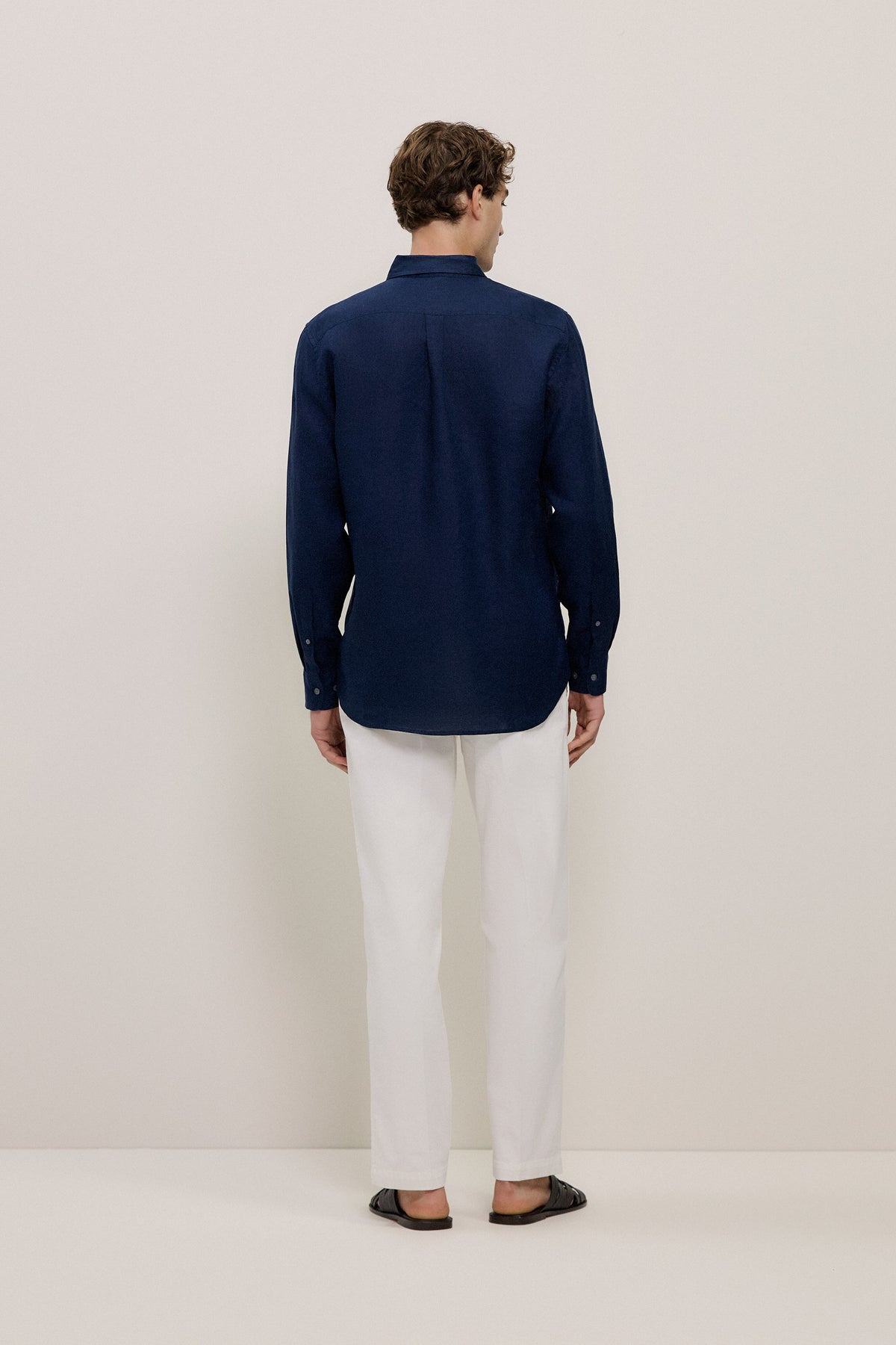 Regular Fit Linen Classic Long Sleeve Shirt