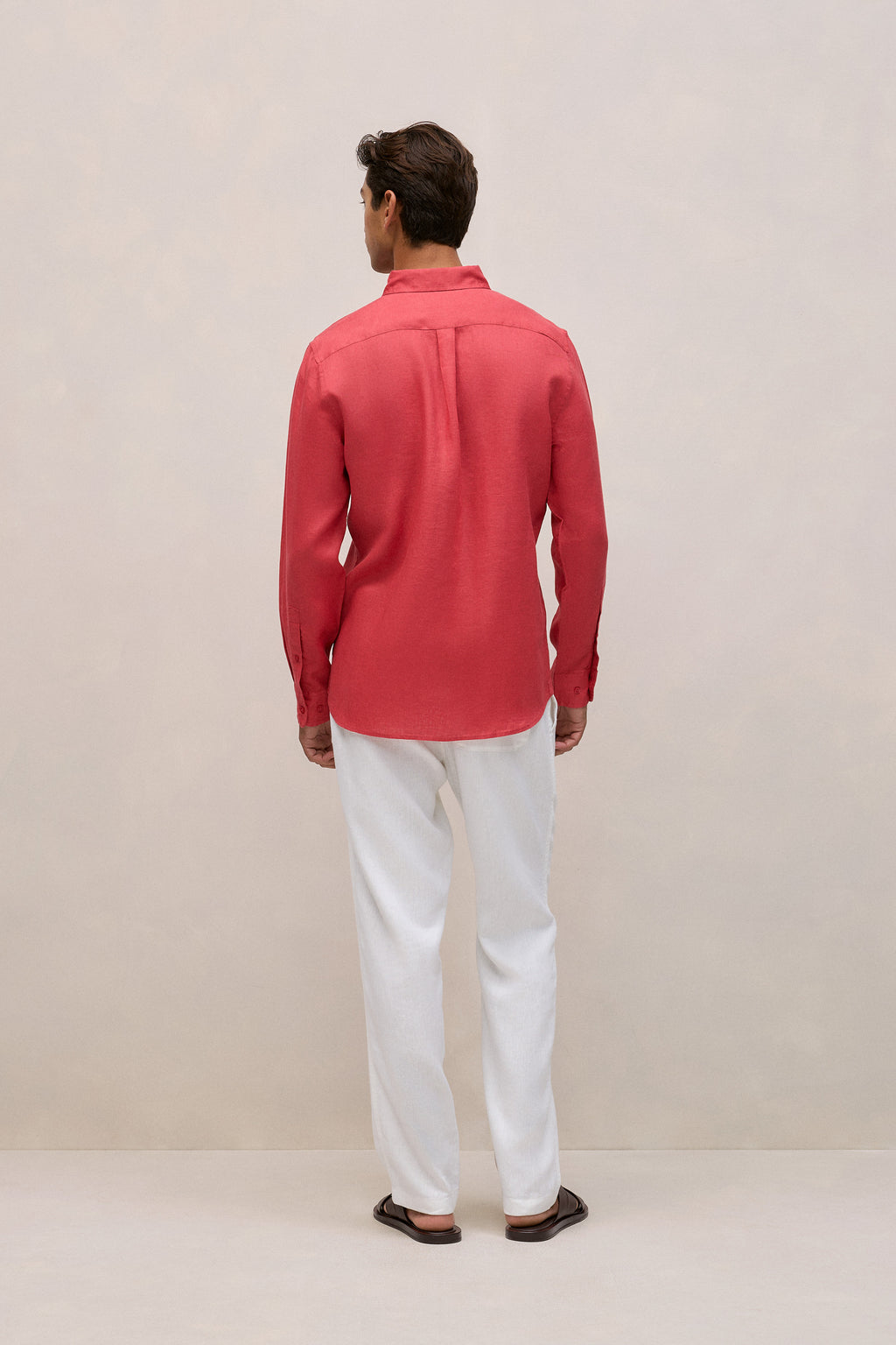 Regular Fit Linen Classic Long Sleeve Shirt