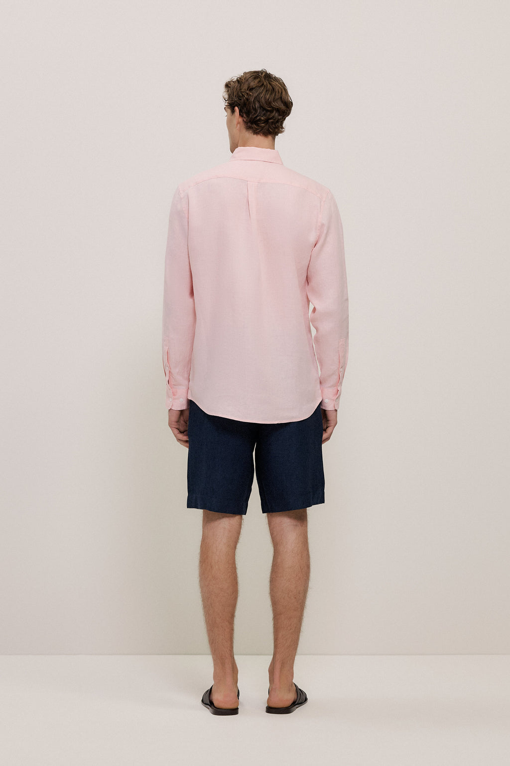 Regular Fit Linen Classic Long Sleeve Shirt