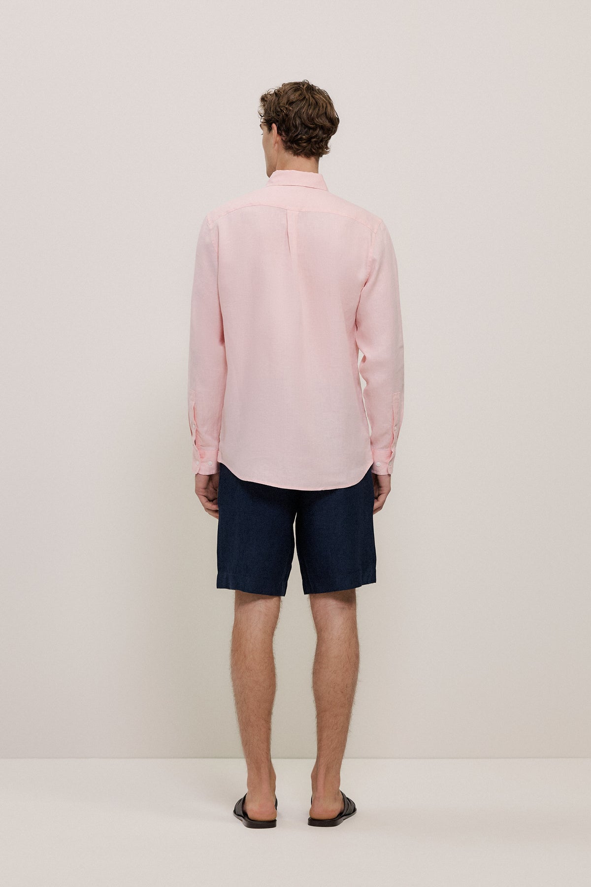 Regular Fit Linen Classic Long Sleeve Shirt