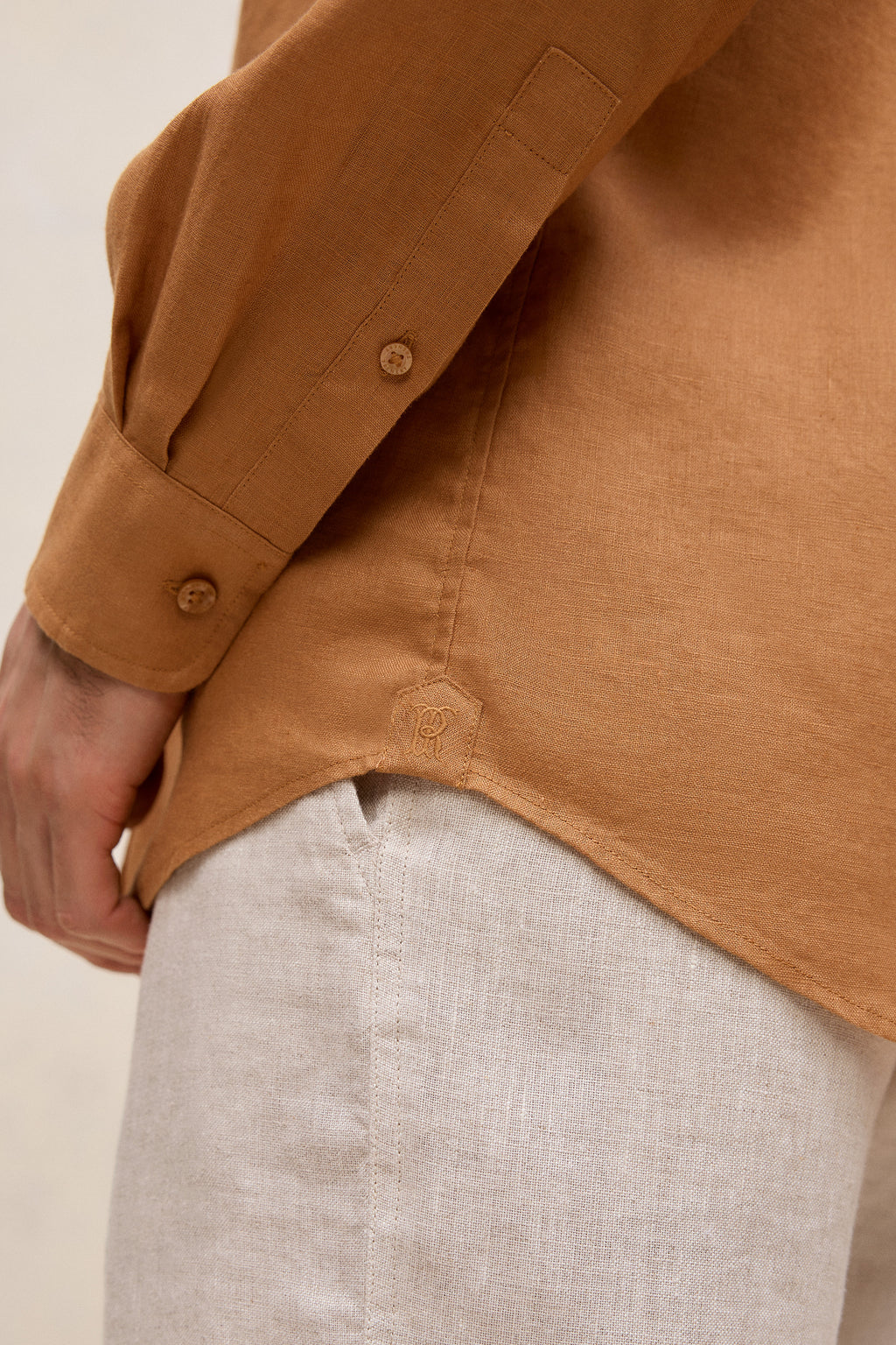 Regular Fit Linen Classic Long Sleeve Shirt