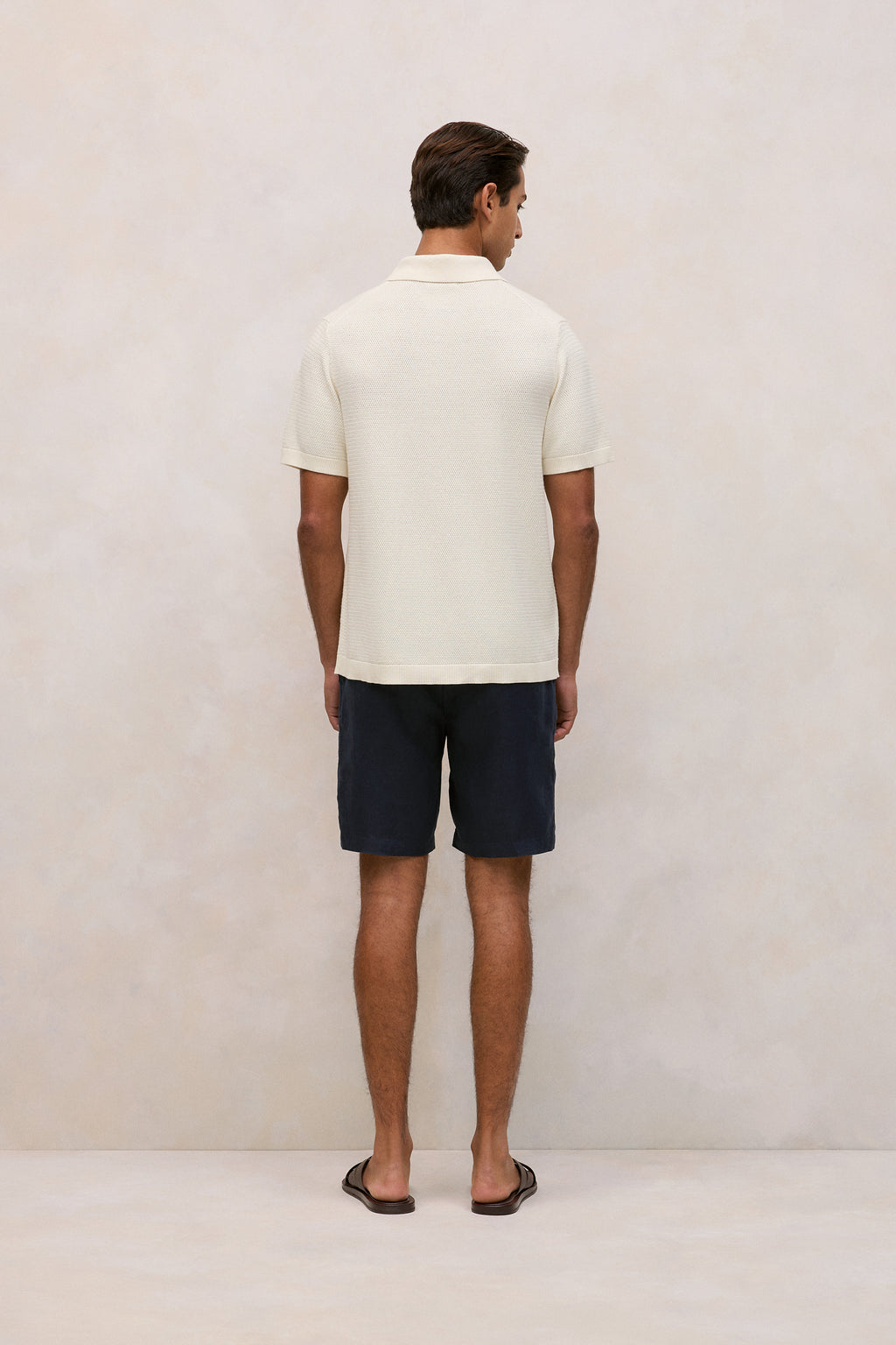 Cotton Basketweave Knit Shirt