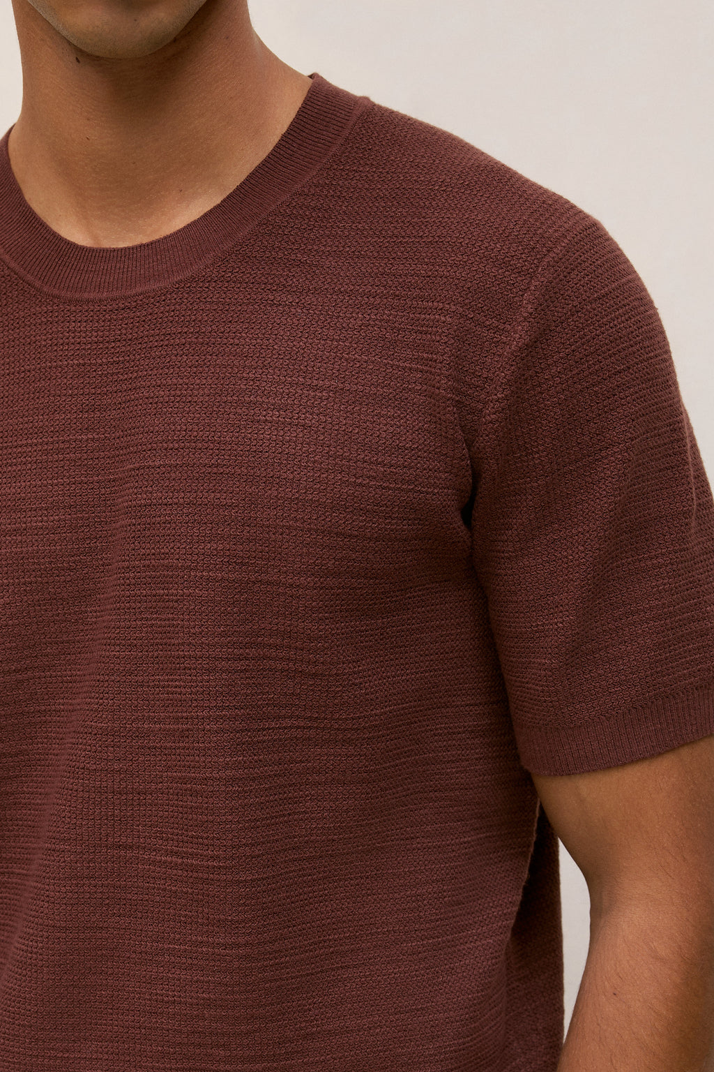 Cotton Linen Racking Stitch T-Shirt